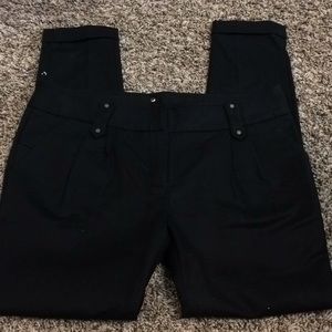 Black ankle dress pants
